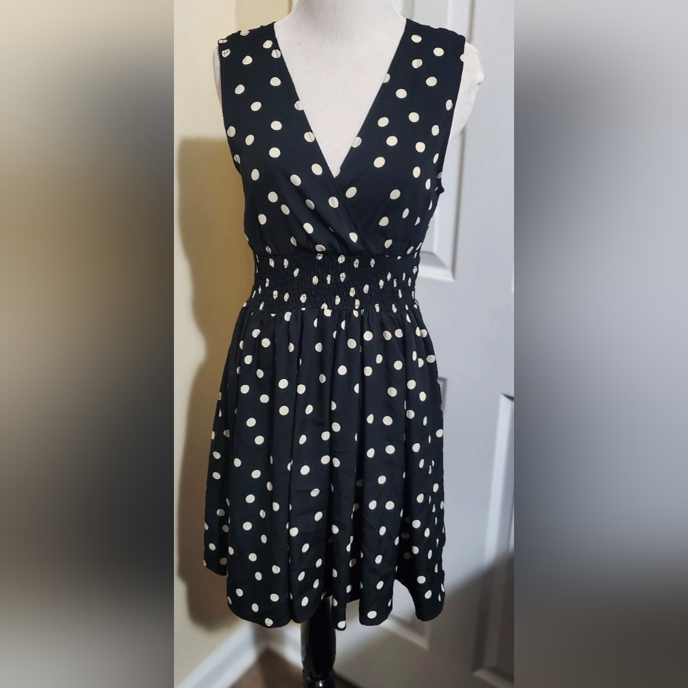 Polka Dot Sleeveless Dress